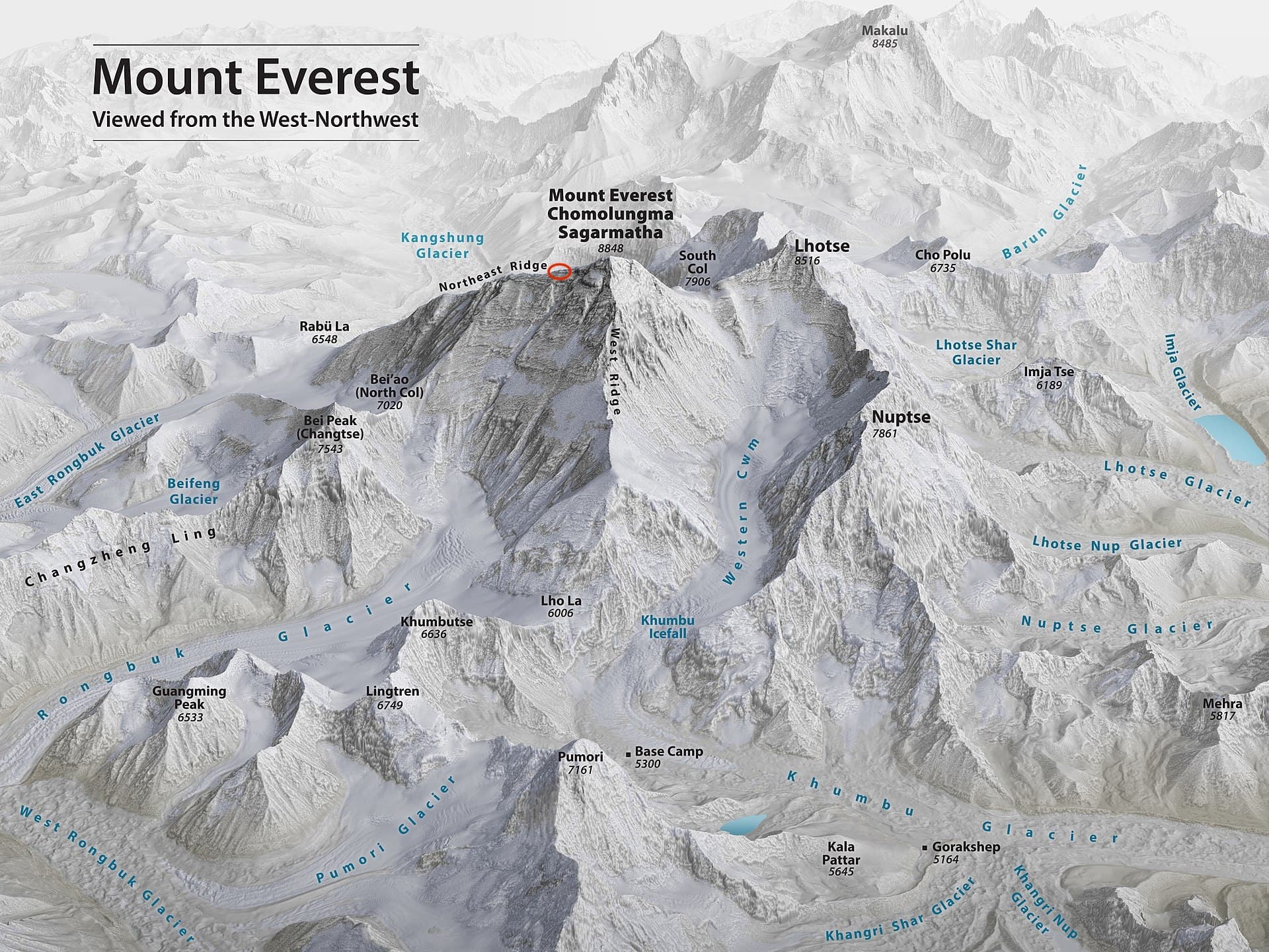 Mount Everest map view