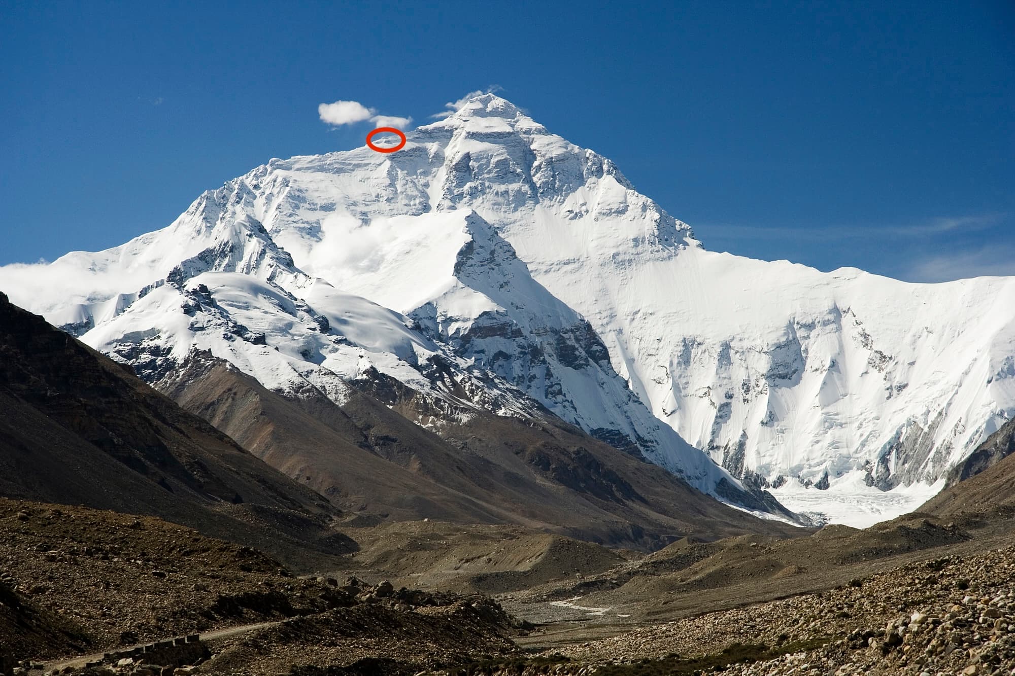 Mount Everest North Face in winter